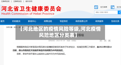 【河北地区的疫情风险等级,河北疫情风险地区分类表】-第3张图片