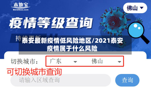 泰安最新疫情低风险地区/2021泰安疫情属于什么风险