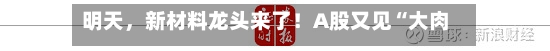 明天，新材料龙头来了！A股又见“大肉签”-第2张图片