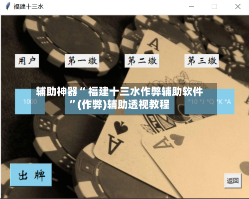 辅助神器“ 福建十三水作弊辅助软件	”(作弊)辅助透视教程-第2张图片