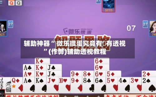 辅助神器“ 微乐掼蛋究竟有沒有透视”(作弊)辅助透视教程-第3张图片