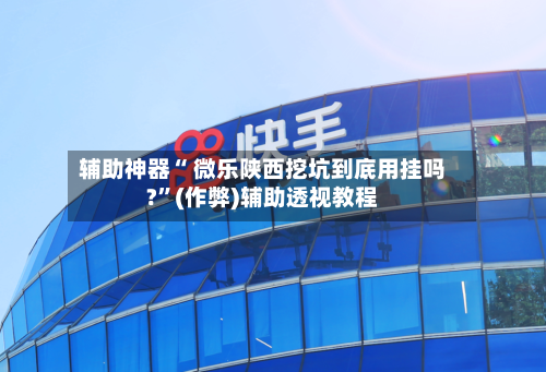 辅助神器“ 微乐陕西挖坑到底用挂吗?	”(作弊)辅助透视教程-第3张图片