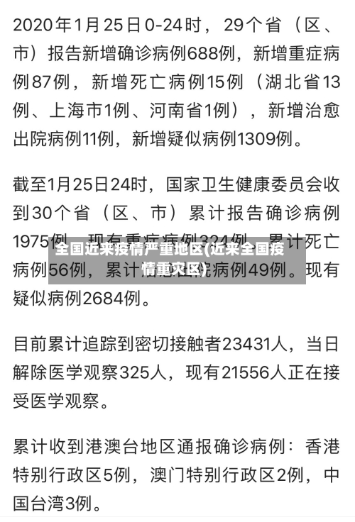全国近来疫情严重地区(近来全国疫情重灾区)-第3张图片