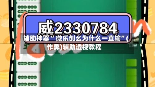 辅助神器“ 微乐创幺为什么一直输	”(作弊)辅助透视教程-第2张图片