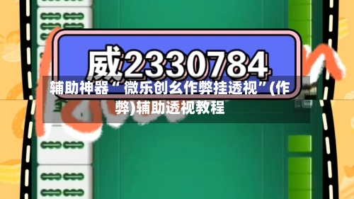 辅助神器“ 微乐创幺作弊挂透视	”(作弊)辅助透视教程-第2张图片