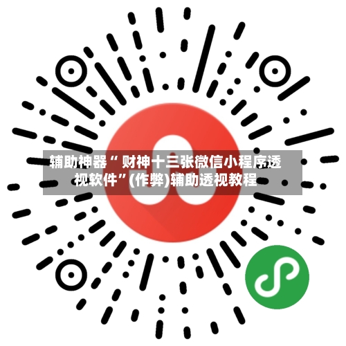 辅助神器“ 财神十三张微信小程序透视软件”(作弊)辅助透视教程-第3张图片